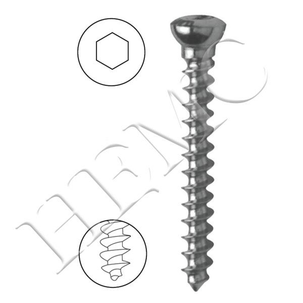 Ø3.5mm CANCELLOUS SCREW, FULL THREAD