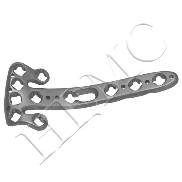 2.4mm SECURE LOCKING VARIABLE ANGLE VOLAR RIM RADIUS PLATE (6 HEAD HOLES)