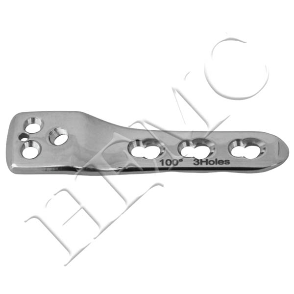 3.5mm SECURE LOCKING 100° PAEDIATRIC HIP PLATE (3 SHAFT HOLES)