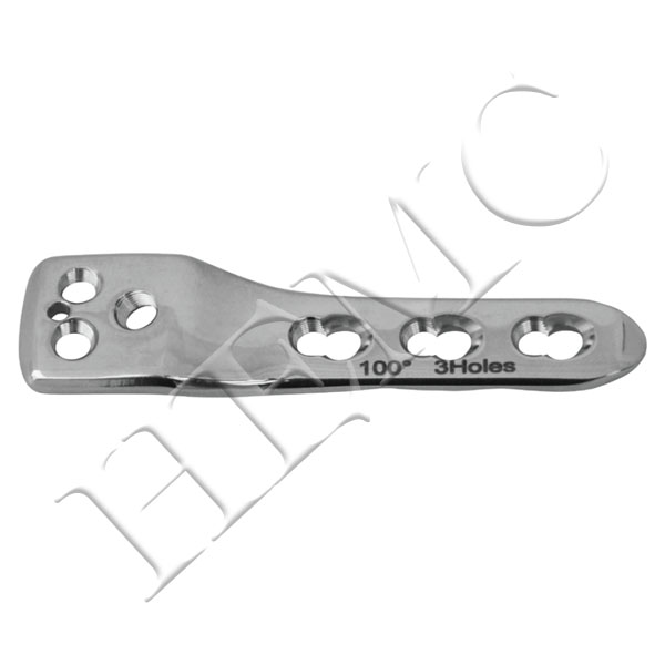 5.0mm SECURE LOCKING 100° PAEDIATRIC HIP PLATE (3 SHAFT HOLES)
