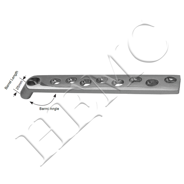 DYNAMIC HIP COMPRESSION PLATE WITH DC HOLES, SHORT BARREL