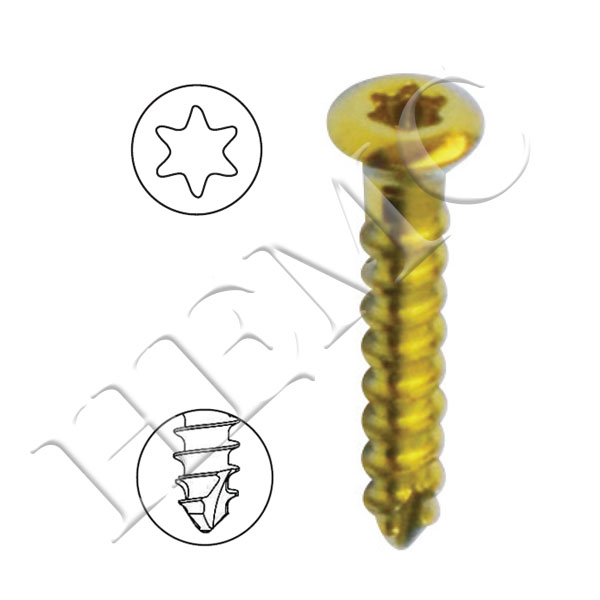 2.0mm STAR HEAD, SELF TAPPING CORTICAL SCREWS, TITANIUM