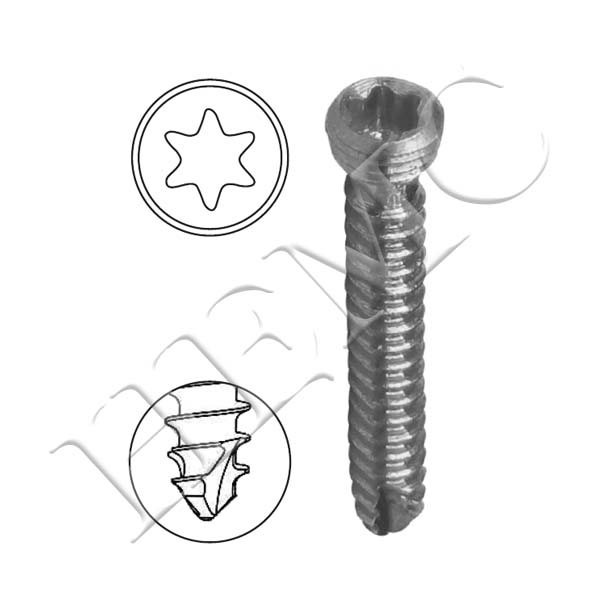 2.4mm SECURE LOCKING, SELF TAPPING, STAR HEAD (FOR VARIABLE ANGLE PLATE HEAD)