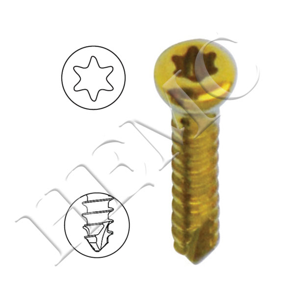 2.4mm STAR HEAD, SELF TAPPING CORTICAL SCREWS, TITANIUM