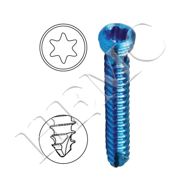 2.7mm SECURE LOCKING, SELF TAPPING, STAR HEAD (FOR VARIABLE ANGLE PLATE HEAD)