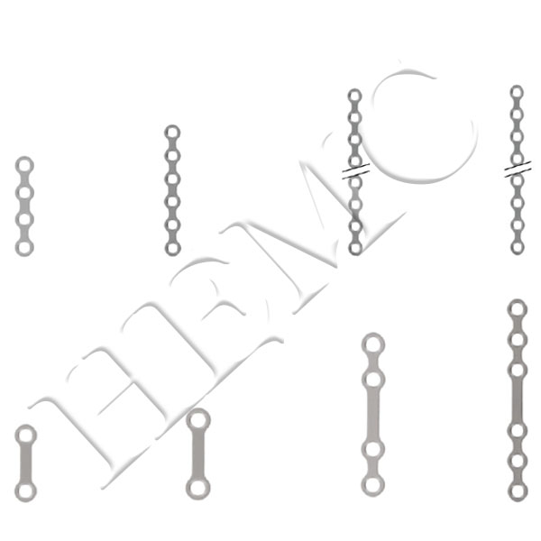 STRAIGHT NEURO PLATES* WITH BRIDGE, TITANIUM