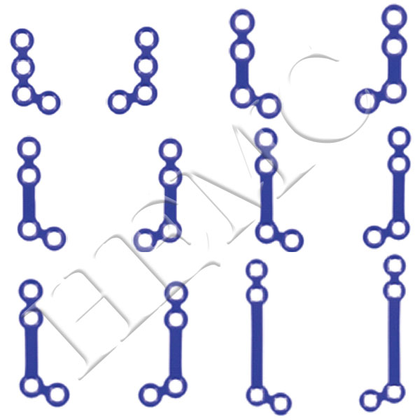 1.5mm 110° ANGLE PLATES, TITANIUM TITANIUM