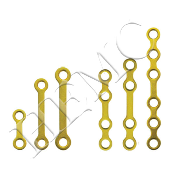 2.0mm STRAIGHT PLATES WITH BRIDGE, TITANIUM (MINI)
