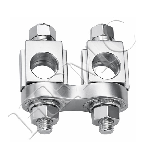 DOUBLE ADJUSTABLE CLAMP, STRAIGHT