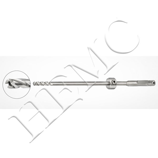 QUICK COUPLING END, CANNULATED DRILL BIT WITH ADJUSTABLE 643 STOPPER