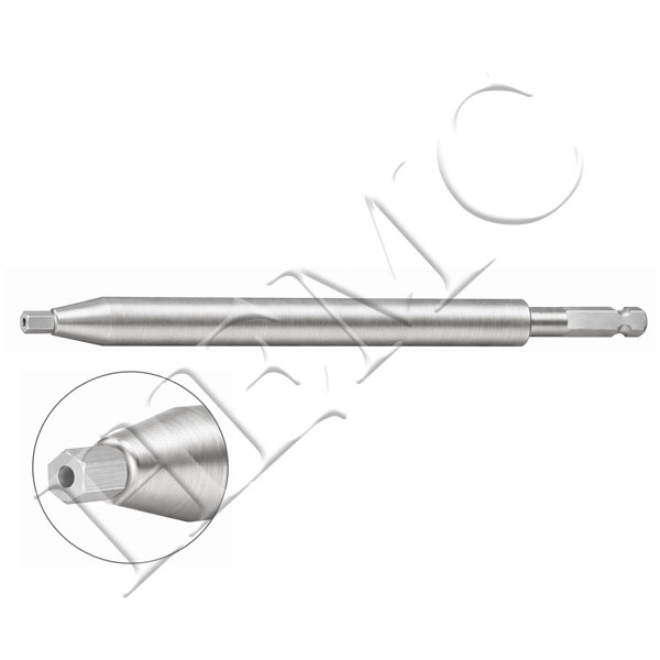 QUICK COUPLING END CANNULATED HEXAGONAL TIP SCREW DRIVER SHAFT