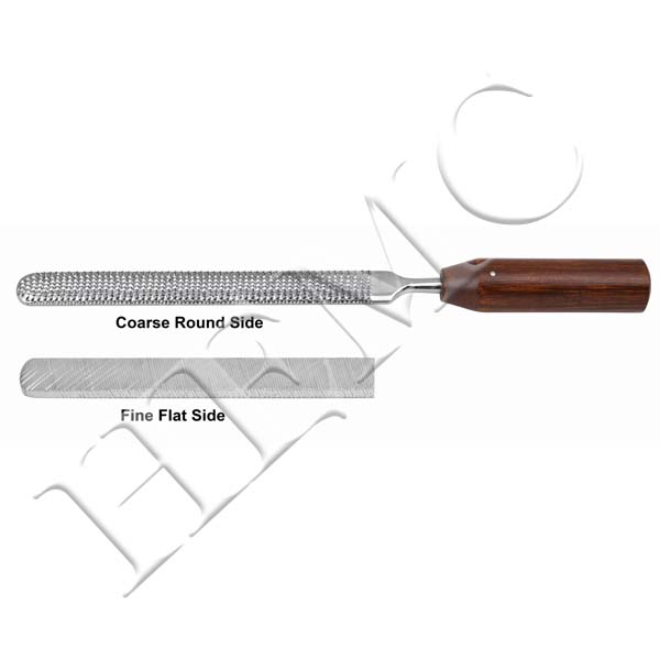 BONE FILE ROUND WITH FIBER HANDLE