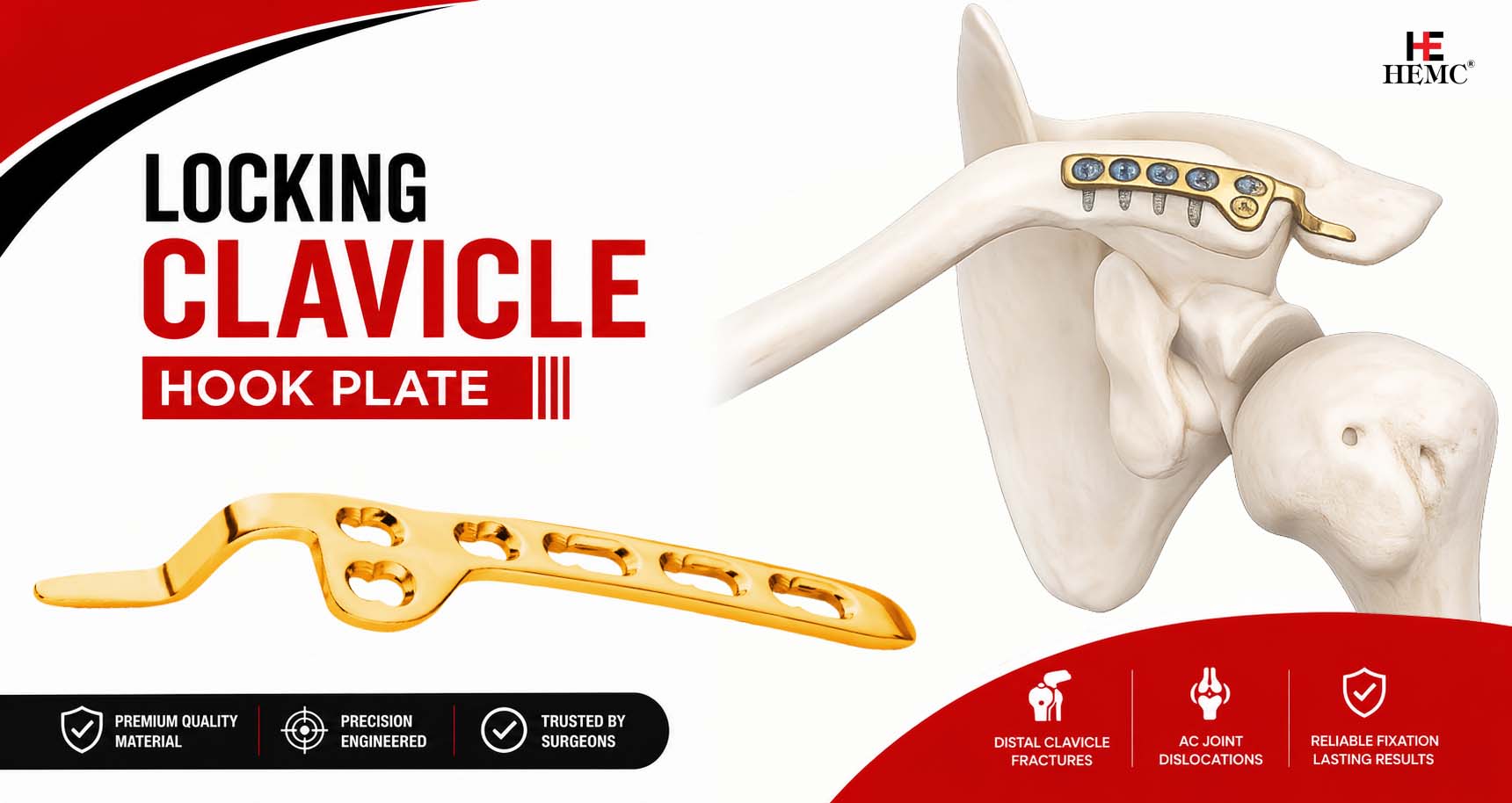 Locking Clavicle Hook Plate for Shoulder Injuries Locking Clavicle Hook Plate